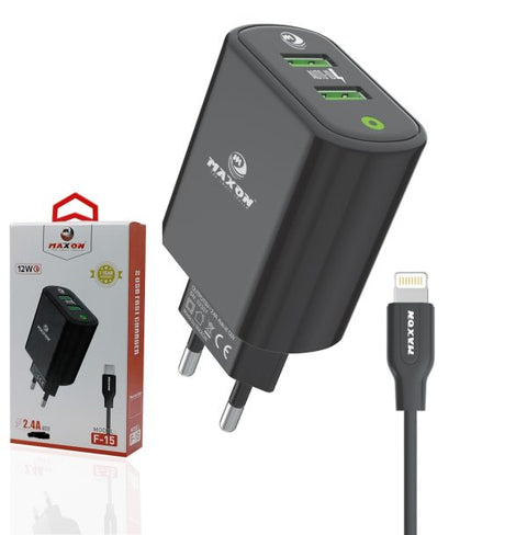 Maxon F-15 Iphone Charger 2.4 A Output,12 Watt Fast Charging