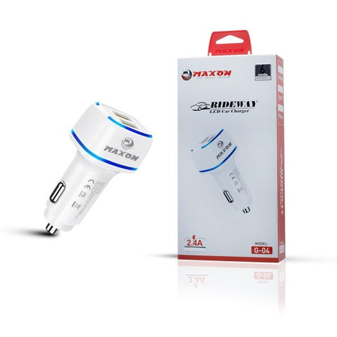 Maxon G-04 Led Android Car Charger 2usb Post,for Android Mobile,micro Cable,best For Traveling