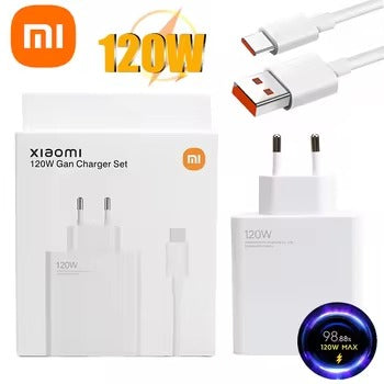 Xiaomi 120w Eu Plug Qc3.0 Fast Quick Wall Charger With Cable